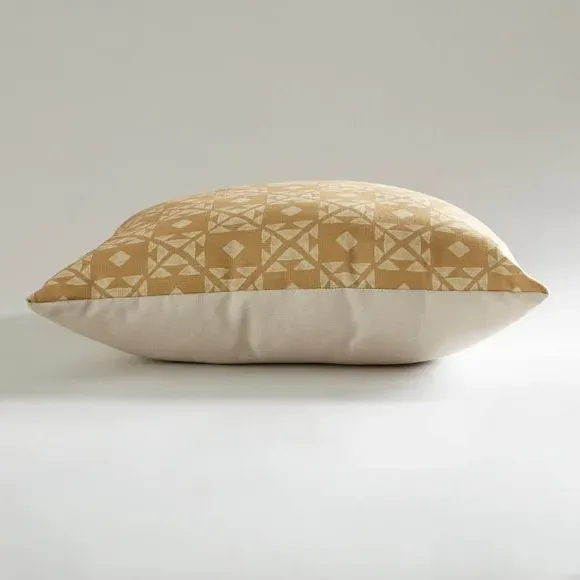 Square Cushion with Zip Cover - Bronze, Polyester