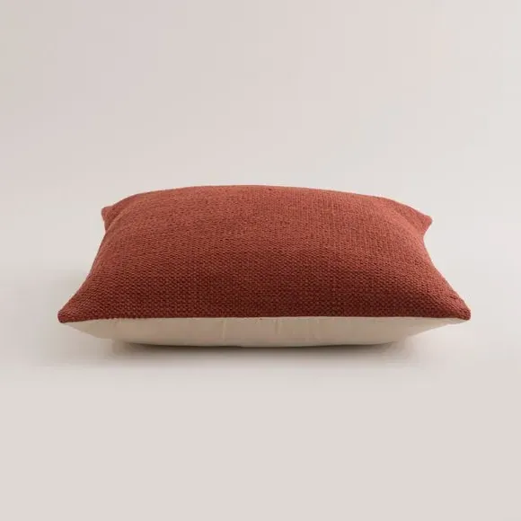 Square Cushion with Zip Cover - Butterscotch, Cotton
