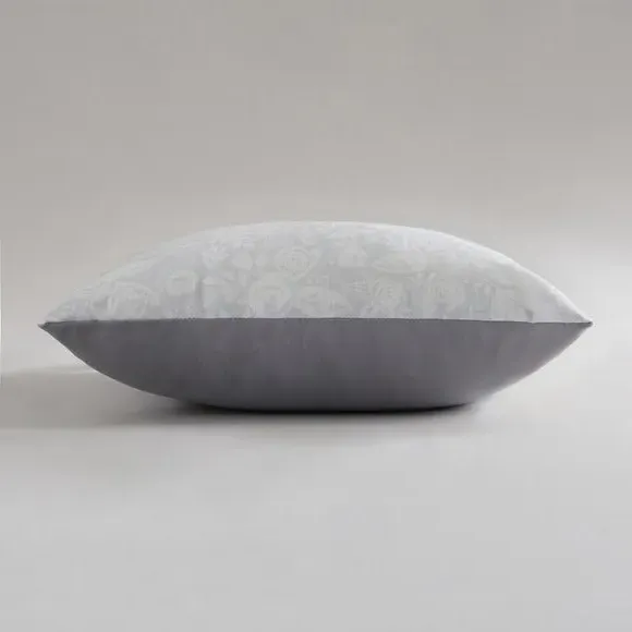 Square Cushion with Zip Cover - Grey, Fibre