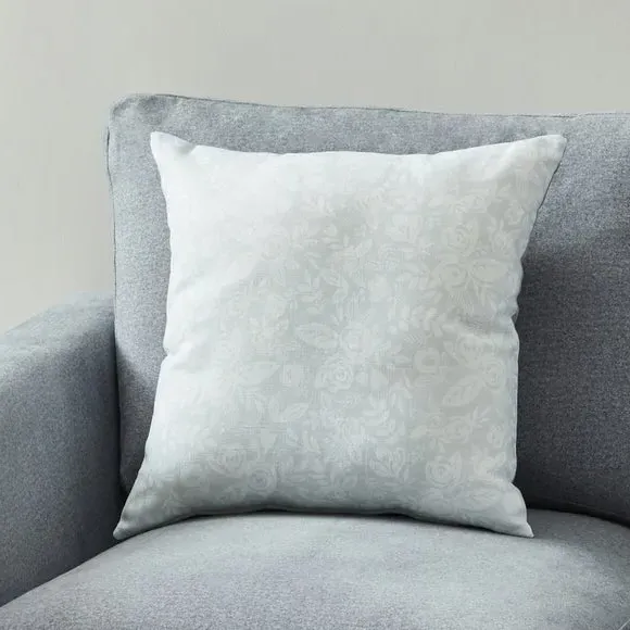 Square Cushion with Zip Cover - Grey, Fibre image