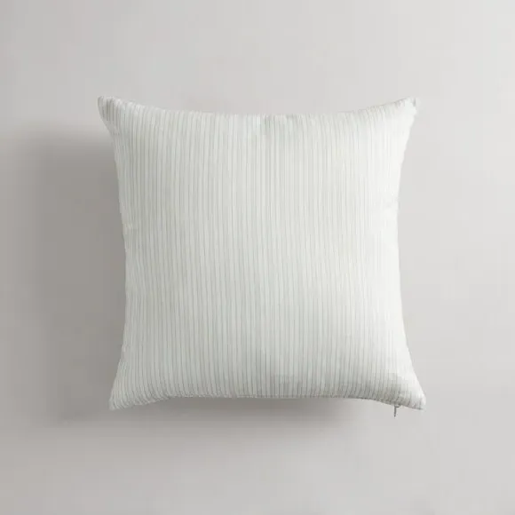 Square Cushion with Zip Cover - Grey, Linen