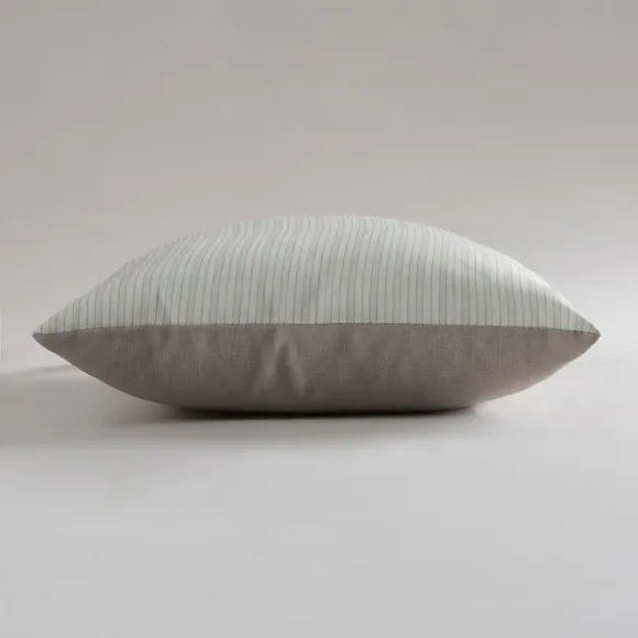 Square Cushion with Zip Cover - Grey, Linen