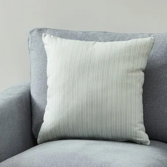 Square Cushion with Zip Cover - Grey, Linen image