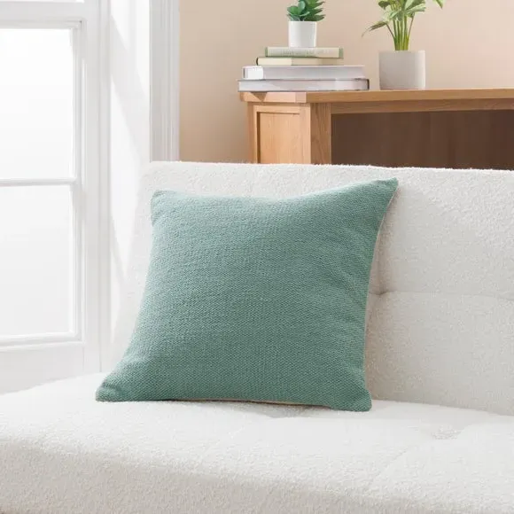 Square Cushion with Zip Cover - Mineral, Cotton