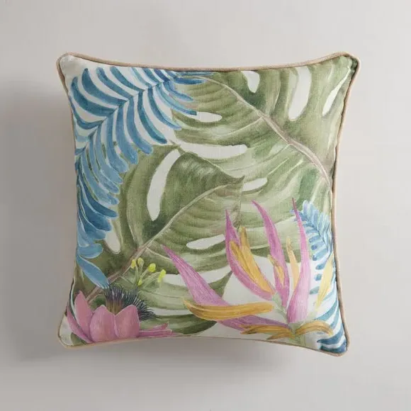 Square Cushion with Zip Cover - Multicolor