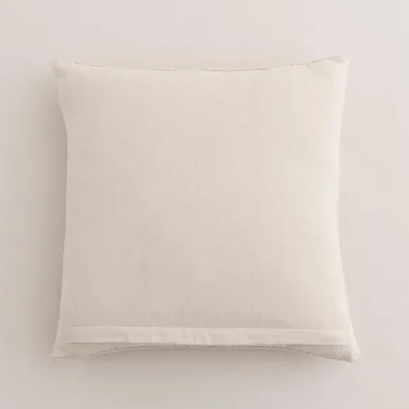 Square Cushion with Zip Cover - Natural, Cotton