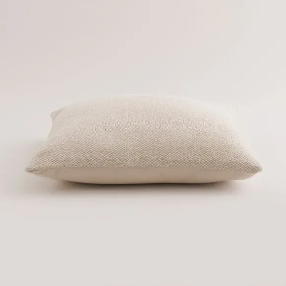 Square Cushion with Zip Cover - Natural, Cotton