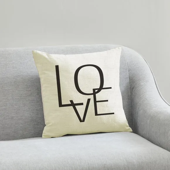 Square Cushion with Zip Cover - Natural
