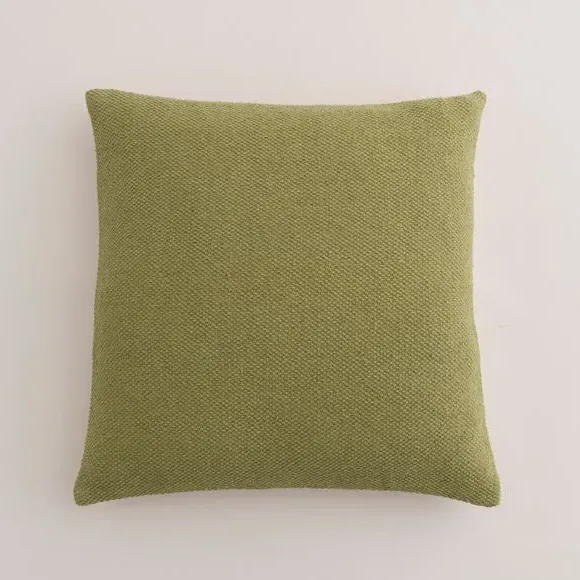 Square Cushion with Zip Cover - Olive, Cotton