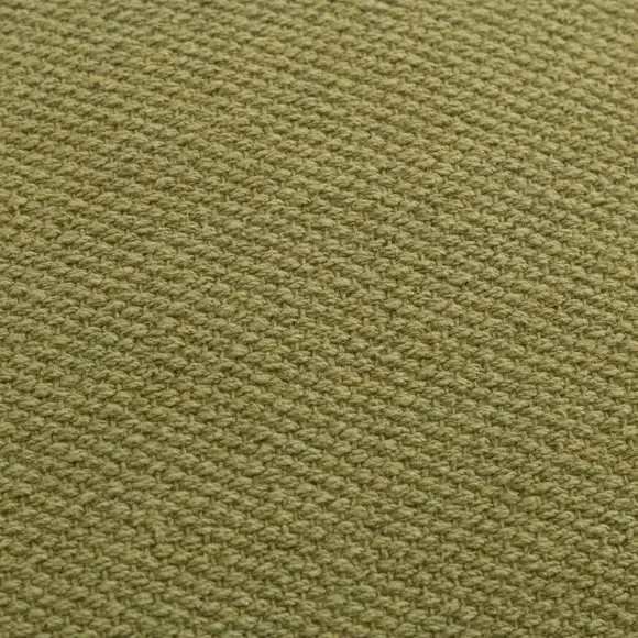 Square Cushion with Zip Cover - Olive, Cotton