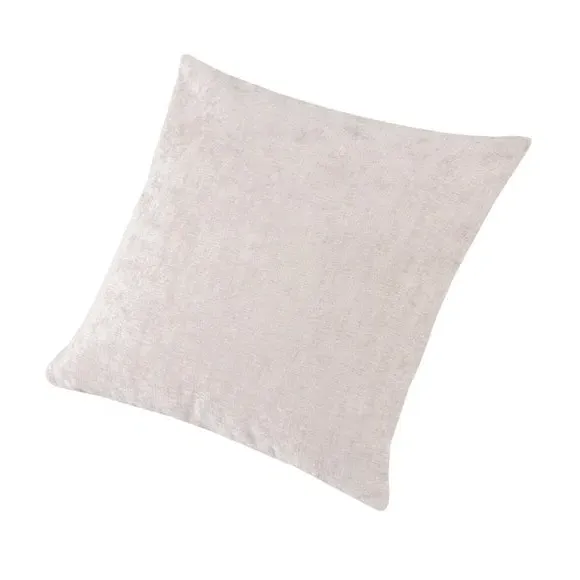 Square Cushion with Zip - Cream, Chenille