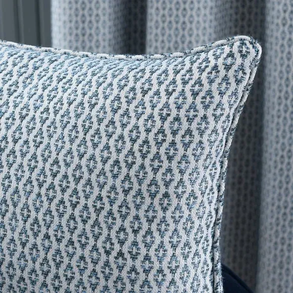 Square Cushion with Zip Fastening - Blue