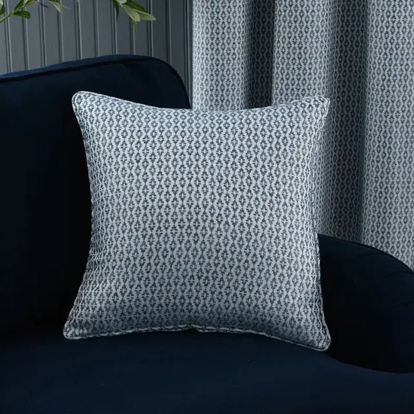 Square Cushion with Zip Fastening - Blue image