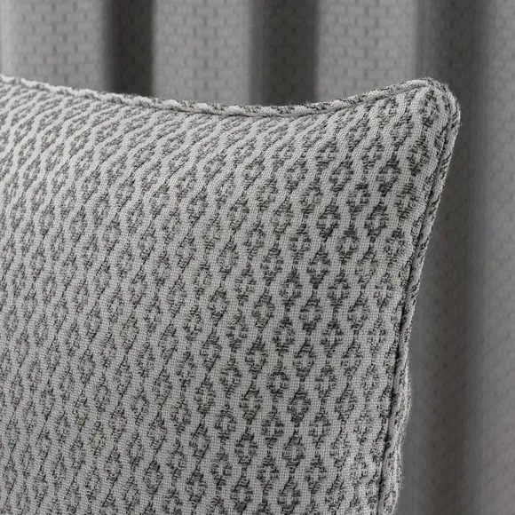 Square Cushion with Zip Fastening - Grey