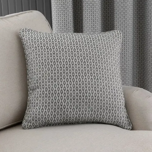Square Cushion with Zip Fastening - Grey