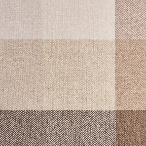 Square Cushion with Zip Fastening - Natural, Polyester