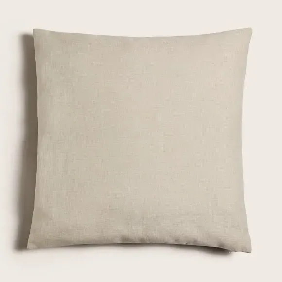 Square Cushion with Zip Fastening - Olive, Polyester
