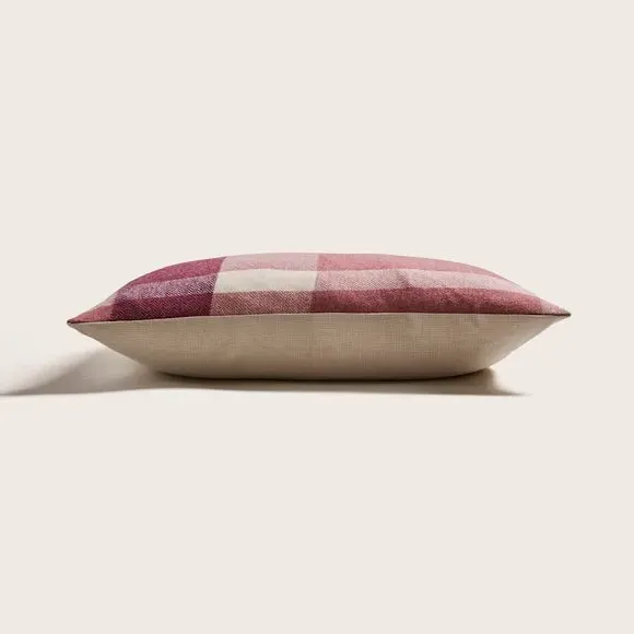 Square Cushion with Zip Fastening - Purple, Polyester