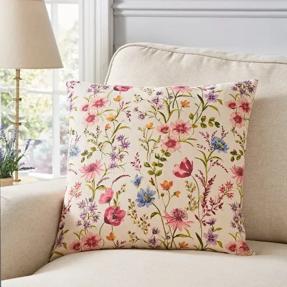 Square Cushion with Zip - Multicolor, Polyester image
