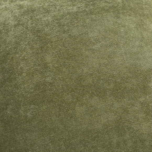 Square Cushion with Zip - Olive, Velour