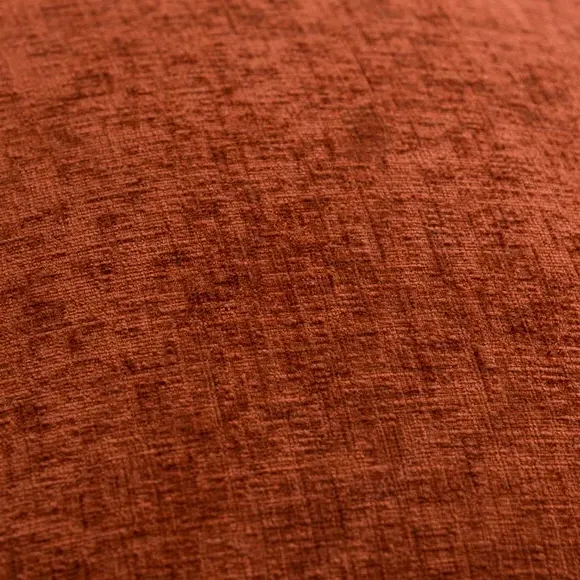 Square Cushion with Zip - Orange, Chenille