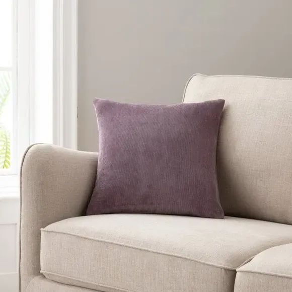 Square Cushion with Zip - Thistle, Velour