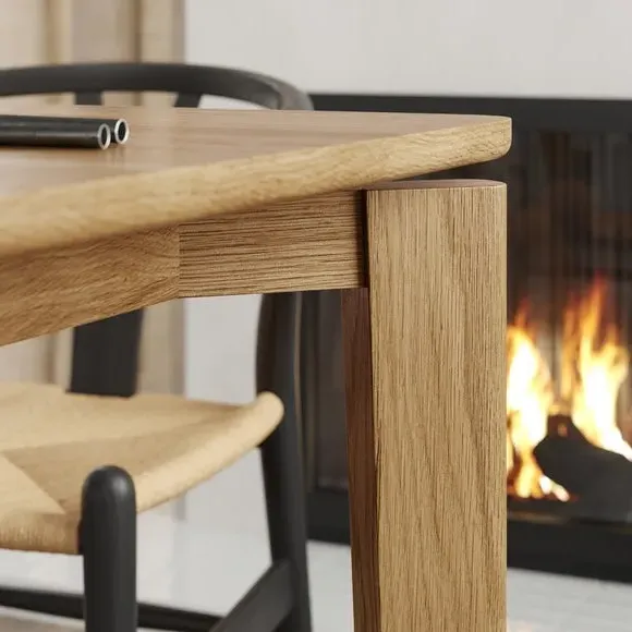 Square Extendable Dining Table - Oak, Solid Wood