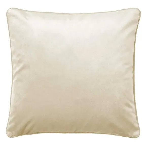 Square Filled Cushion - Cream, Velvet