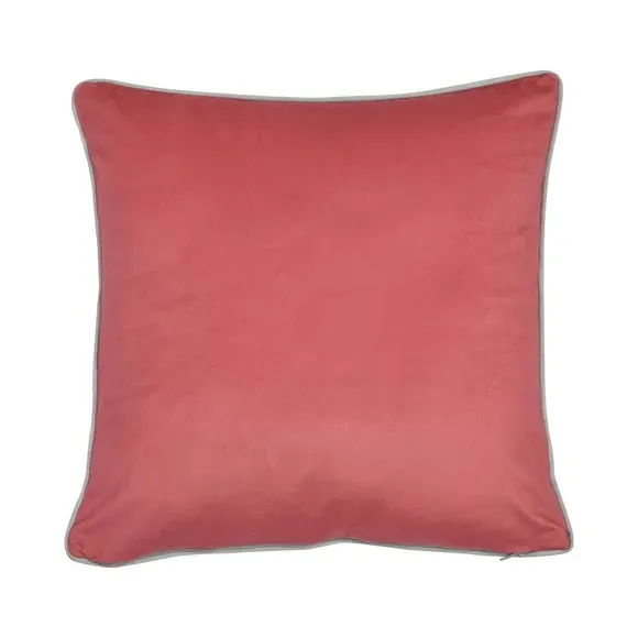 Square Filled Cushion Floral Design - Blue, Linen
