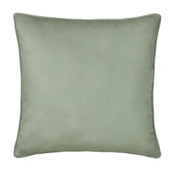 Square Filled Cushion Floral Design - Gold, Velvet