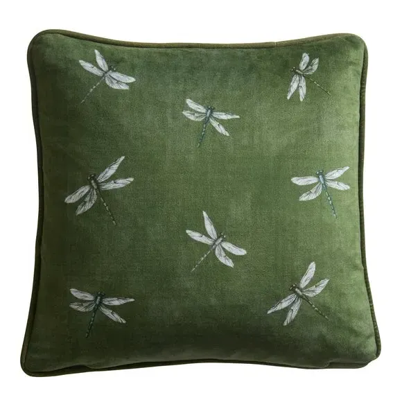 Square Filled Cushion Floral Print - Green