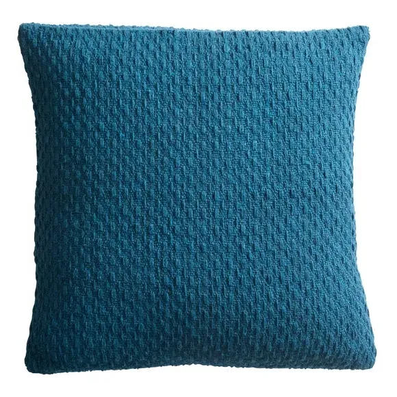 Square Filled Cushion Woven - Green, Cotton