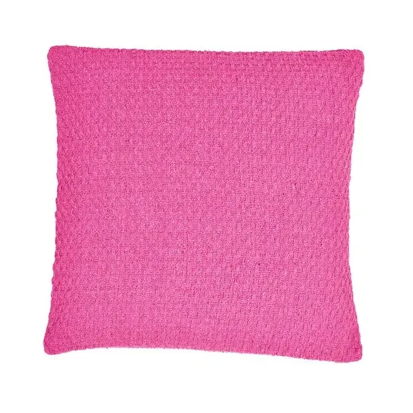 Square Filled Cushion Woven - Pink, Cotton
