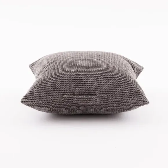 Square Floor Cushion with Handle - Charcoal, Cord