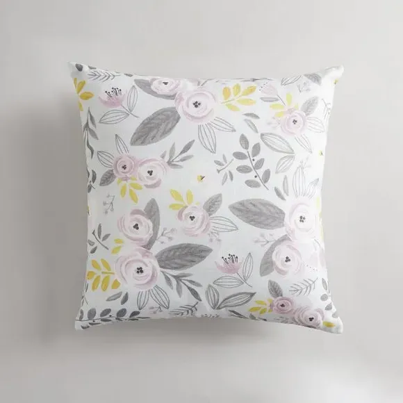 Square Floral Cushion - Multicolor