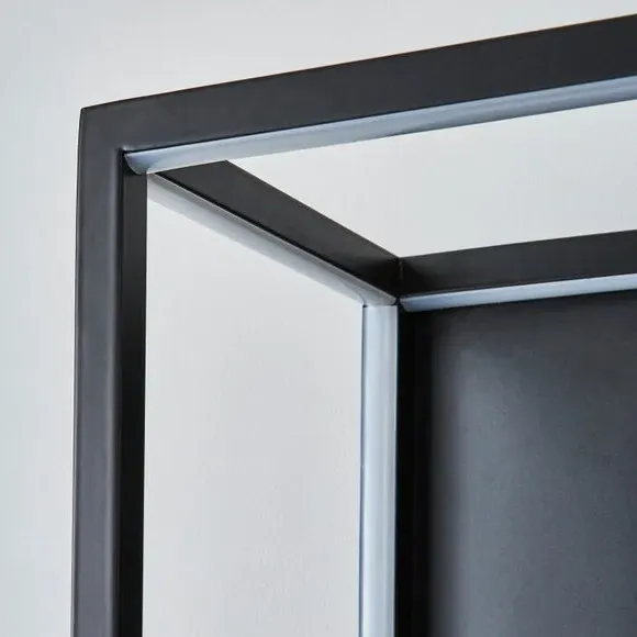 Square LED Wall Light with Integrated LED - Black