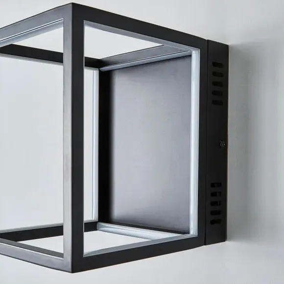 Square LED Wall Light with Integrated LED - Black