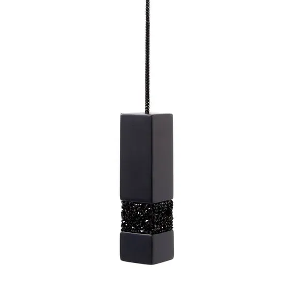 Square Light Pull with Sparkle - Black