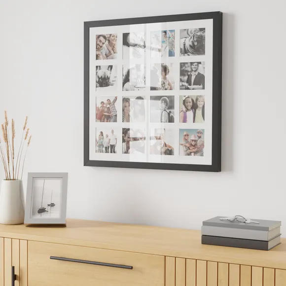 Square Multi Photo Frame - Black image