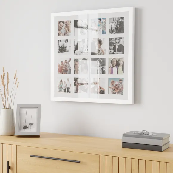 Square Multi Photo Frame - White