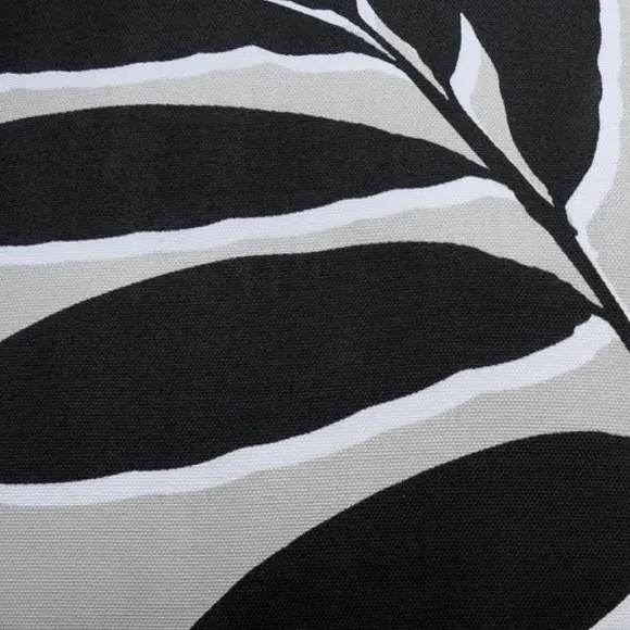 Square Outdoor Cushion Leaf Print - Natural, Cotton