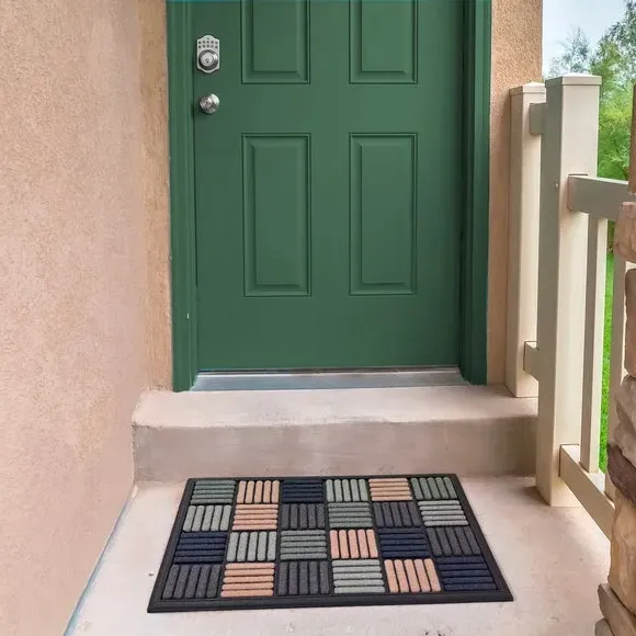Square Outdoor Doormat - Multicolor, Nylon image