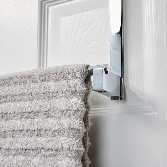 Square Overdoor Towel Rail - Chrome