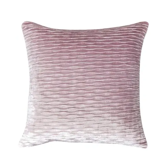 Square Pleated Cushion Cover - Blush, Velvet image