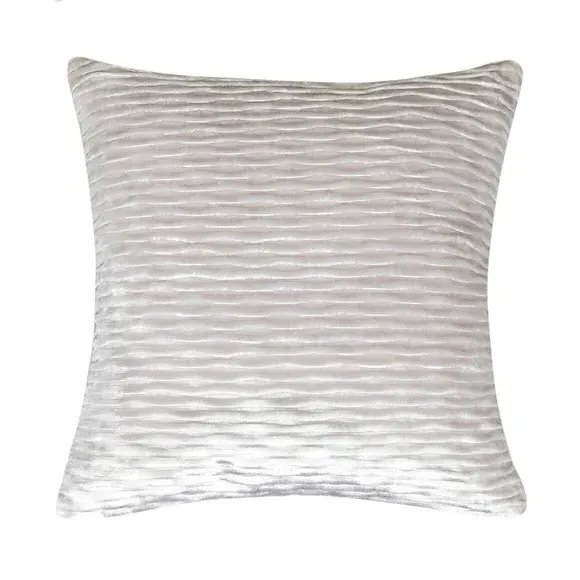 Square Pleated Cushion Cover - Champagne, Velvet
