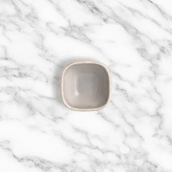 Square Sauce Dish - Grey, Stoneware