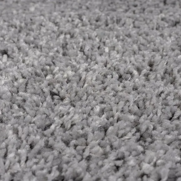 Square Shaggy Rug - Grey, Synthetic