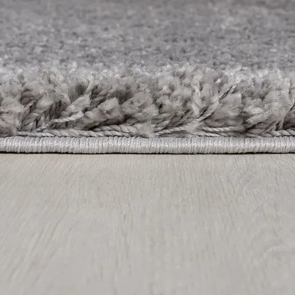 Square Shaggy Rug - Grey, Synthetic