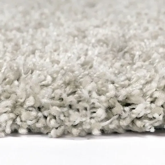 Square Shaggy Rug - Ivory, Synthetic