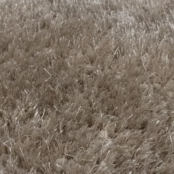 Square Shaggy Rug - Natural, Polyester